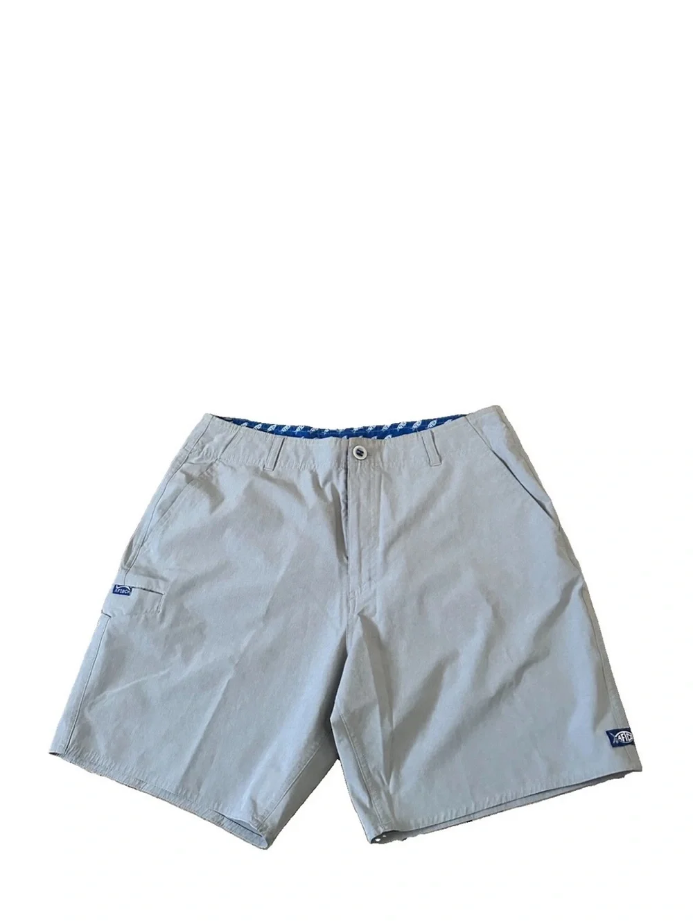 AFTCO Shorts Men's 32 Gray Stretch Chino Fishing Microfiber Everyday Aftech 9